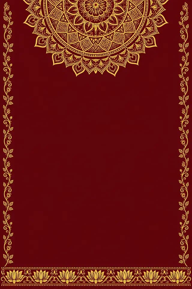 Maroon Mandala marriage biodata template — deep jewel tones with dense gold mandala and paisley work